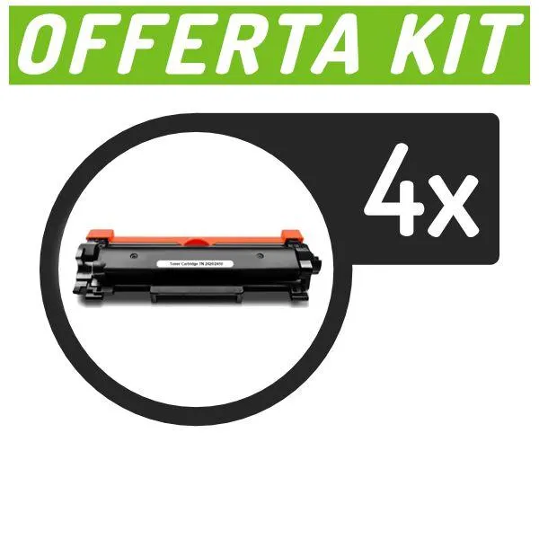 Kit Toner Brother 4 X TN-2420 compatibili, prezzo online 42.90€