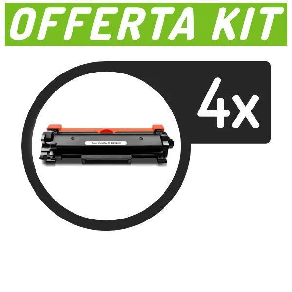 Kit toner compatibili con Brother<br>4 x TN-2000 / TN-2005